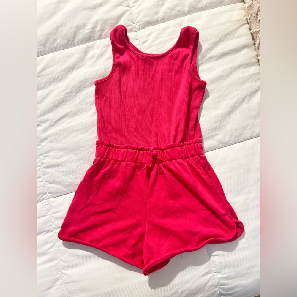 Vibrant Pink Sleeveless Kids Romper